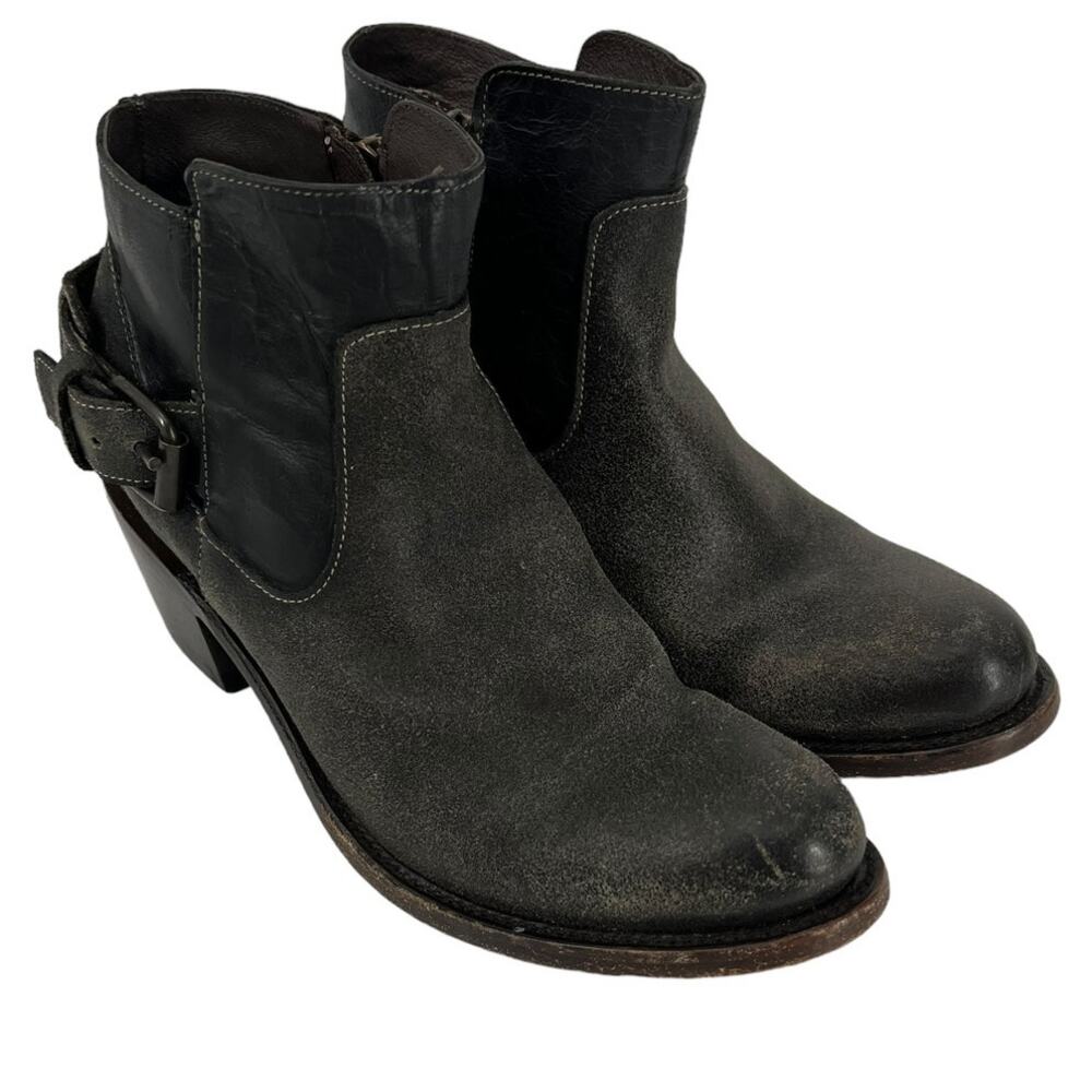 J.B. Dillon Western Leather Distressed Ankle Boots SZ 7